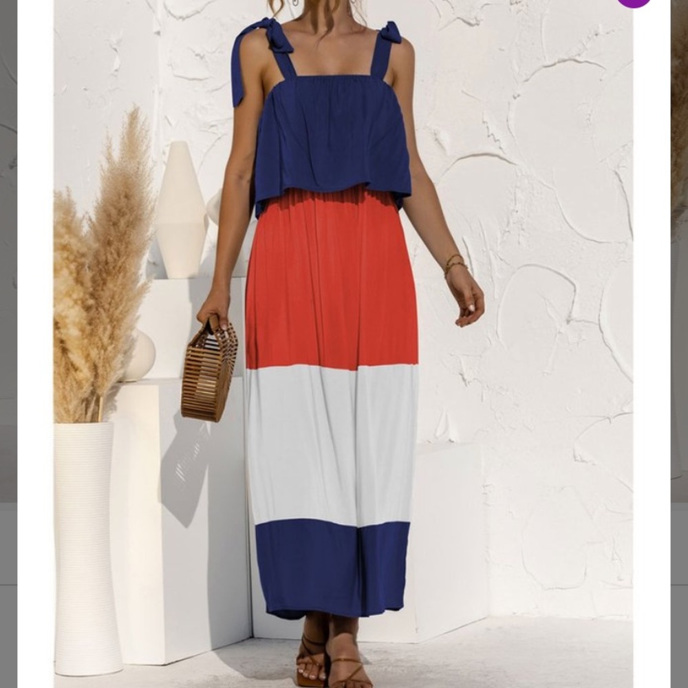 Colour-Block Maxi Dress NWOT
